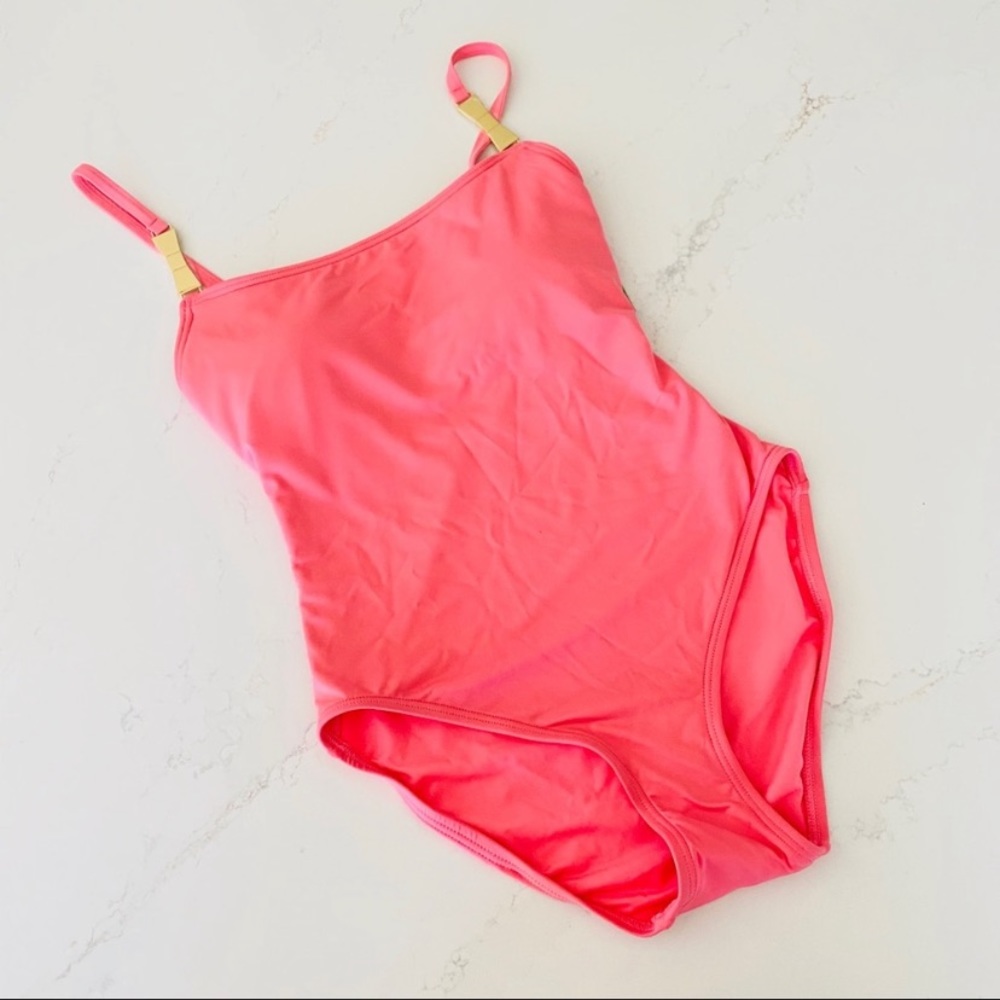 Kate Spade Bow Swimsuit In Apricot Sorbet NWT S